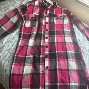 Plaid wool trendy jacket